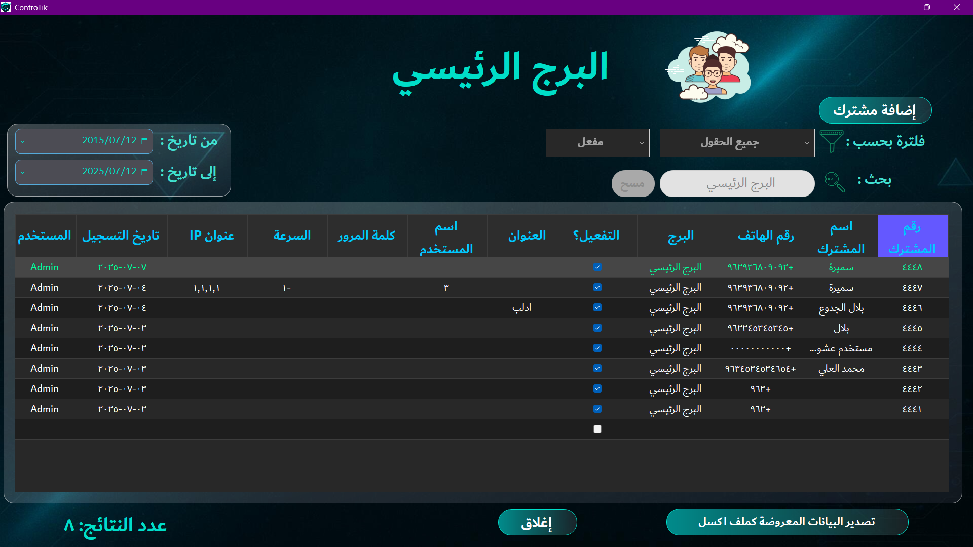 تفاصيل الأبراج